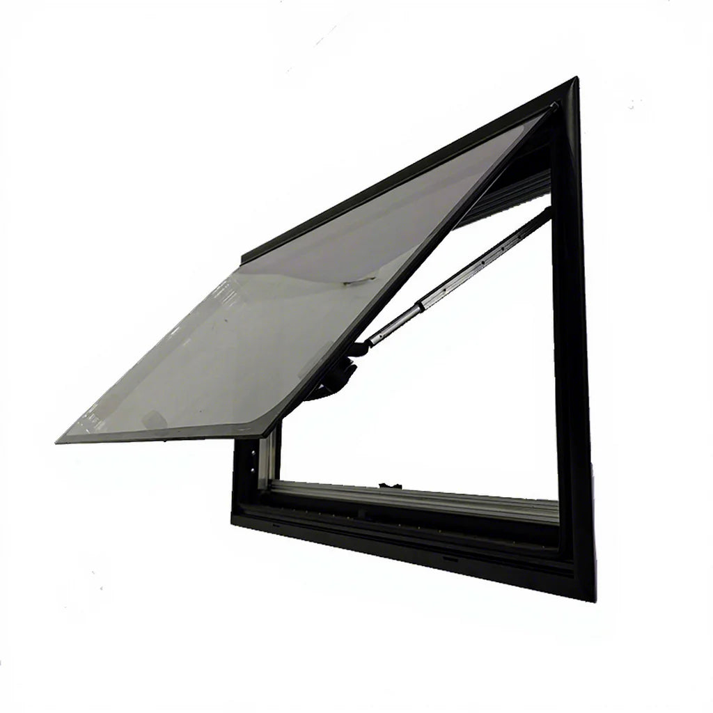 Lightweight Motorhome Window Rv Side Window Camper Hinge Window with Roller Blind and Flynet for Camping Trailer