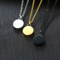 New Gold-plated Stainless Steel Jewelry Collection Photo Rotating Name Pendant Necklace for Men and Women Gifts
