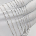 1.9mm Paper Clip Link Genuine Pure White Gold Real 9ct Gold Chain for Jewelry Making Per Meter Roll