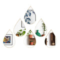 Jinn Home Modern Gold Mirror Suit Six-Piece Teardrop & Waterdrop Wall Decorative Glass Material