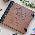 40pages World Map Travel Wooden Photo Album Customized Personalized Baby Growth Hollowed Out Wooden Wedding Scrapbook