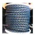 BMZ 2026 100% Fresh Material Woven Leather Cord Blue Multi Colors Leather Cord 5 mm Navy Sheep Leather Cord String
