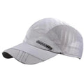 Summer Men's Outdoor Sport Solid Baseball Cap-Breathable Quick Dry Mesh Silver Copper Buckle Common