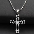Customized Sliced Stainless Steel Cross Pendant Necklace Chain SCP021