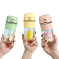 420ML Glass Water Bottle with Screw-On Straw Cap Dishwasher Safe Minimalist Design-Reusable for Travel Coffee & Tea
