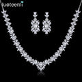 LUOTEEMI Girl Accessory Statement Woman Wedding Set Earring Iced Out Bridal Necklace Designer New Jewelry