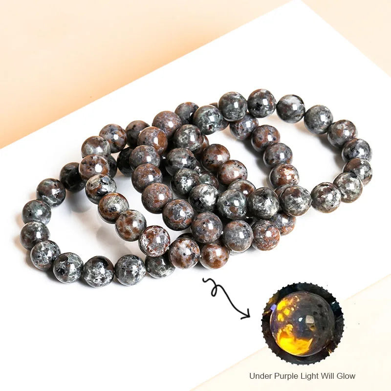8/10MM Natural Flame Stone Beads Bracelet Men Women Powerful Chakra Yooperlite Fire Stone Energy Meditation Fengshui Bangle