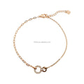 Wholesale Luxury Design 18K Real Gold Infinity Charms Bracelet Solid Gold with Diamond Jewelry Bracelet for Women Girls