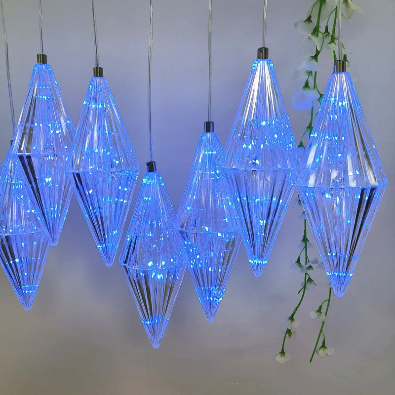 10 Heads Blue Diamond Crystal Sand Chandelier Wedding Light Party Festival Decoration Led Light
