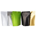 13x18cm Matte Finish Black White Gold Green Color Stand up Resealable Zipper Aluminum Foil Food Packaging Pouches Bags