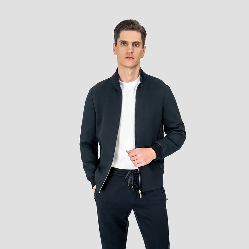 MTM Custom Men's Executive Jacket Business Suits Style Zipper Closure Versatile Casual Trend Pleated Front Breathable Adults