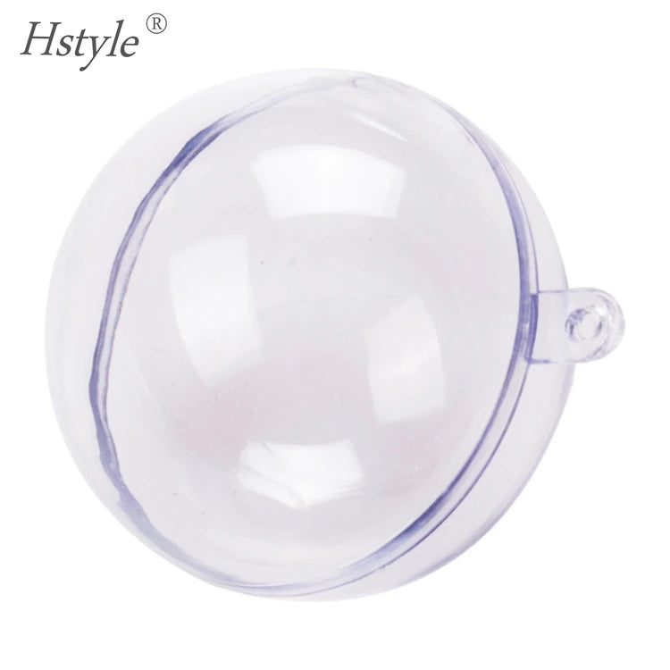 100mm Hanging Clear Plastic Christmas Ball Clear Acrylic Transparent Christmas Balls SSD345