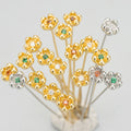MG14  6pcs/lotJewelry Accessories18k Gold Rhodium Plated Copper ZirconConnectors Head Pins DIY Earrings Making Findings