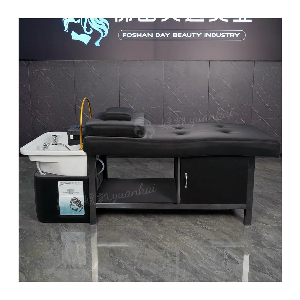 Thai Shampoo Bed Barber Shop Dedicated Head Spa Shampoo Bed Water Circulation Steam Therapy Massage Bed