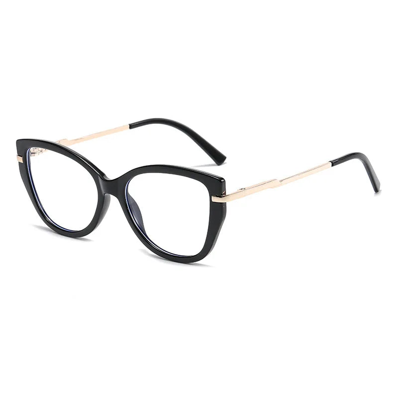 TR90 Spring Legs Metal Optical Eyeglasses Frames Fashion Blue Light Cat Eye Glasses From Suppliers