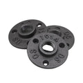 3 Holes 1/2 3/4 and 1inch Iron Cast Malleable Black Floor Flange Diy Furniture Decor Industrial Pipe Shelf Wall Mount