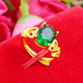 Alluvial Gold Jewelry Ethnic Style Creative Inlaid Zircon Gold-plated Ring Female Color Zircon Ring Wholesale