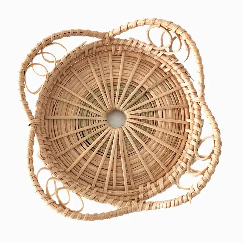 Rattan Coasters Bowl Pad Handmade Placemats Natural Round Woven Placemat