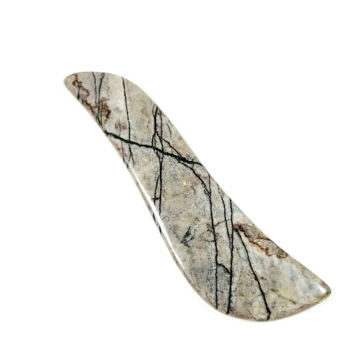 2026 Natural Picasso Jasper Slice Gua Sha Traditional Acupressure Guasha Massager