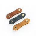 Wholesale Travel Leather Charger Cable Cord Organizer Wrap Strap Electronics Roll Case Gift Earphone Winder Wires Tie Holder