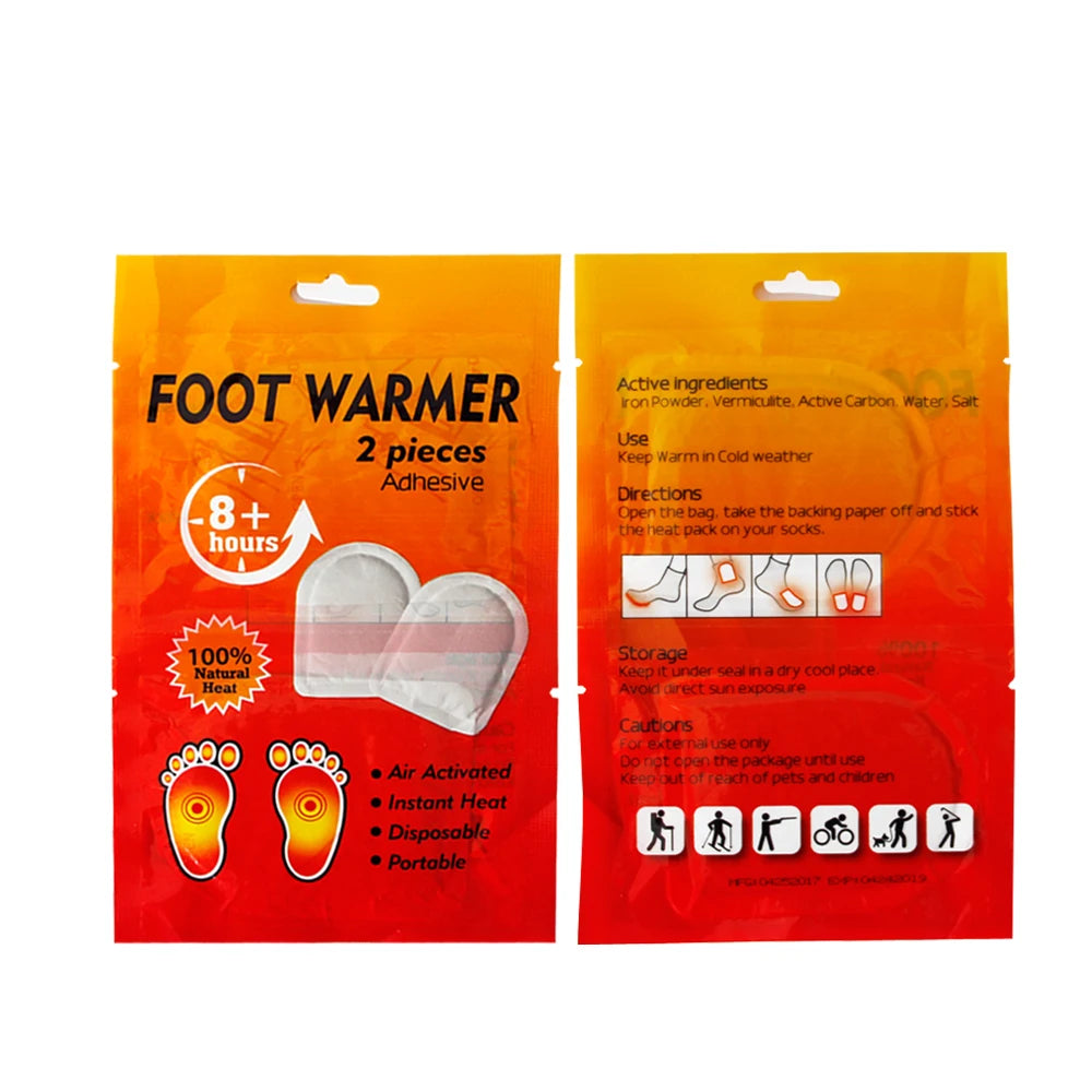 HODAF Adhesive Toe Warmers Long Lasting Safe Natural Foot Warmer Patch