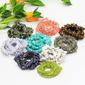 Wholesale Natural Amazonite Chips Choker Healing Tumbled Stone Colorful Peridot Chips Necklace for Jewelry Making
