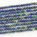 Popular Natural Healing Faceted Azurite Malachite Lapis Chrysocolla Loose  Beads Strands for Jewelry Making 2mm 3mm 4mm