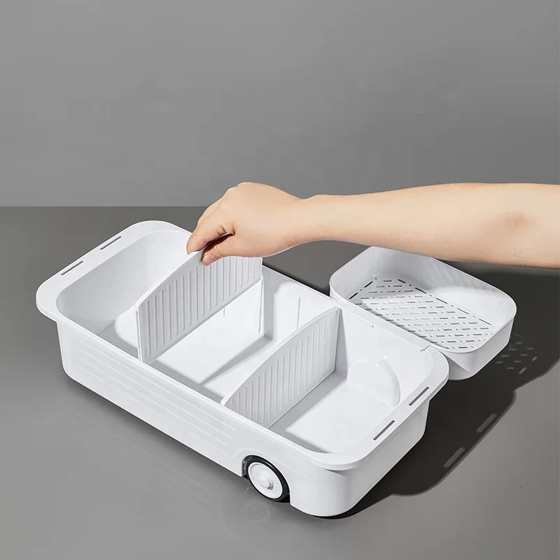Cupboard Store Storage Caddy Trolley Pull Out Under Sink Organizer