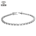 Top Icy 3mm 5mm Tennis Bracelet Gold Plated Prong Pave AAA Cubic Zircon Spring Clasp Iced Out Hip Hop Tennis Bracelet