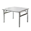 Folding Utility Table Home Restaurant Stainless Steel Dinner Tables Outdoor/Indoor Portable Foldable Wedding Dining Table