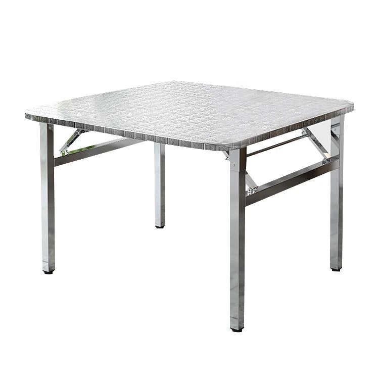 Folding Utility Table Home Restaurant Stainless Steel Dinner Tables Outdoor/Indoor Portable Foldable Wedding Dining Table