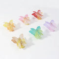 Women Fashion Hair Accessories Geometric Acetate Candy Color Butterfly Hair Clow Clips Color Change Hair Clips for Girls