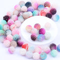 Colorful ABS Pearl Bayberry Beads 10mm 12mm 14mm Double Color Ball Beads for DIY Handmade Earrings Bracelets Jewelry Making