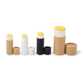 Wholesale Eco-Friendly 50g Kraft Paper Tube Reusable White Black Lipstick and Lip Balm Container Cosmetic Deodorant Push Case