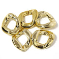 Factory Wholesale Gold Plating Plastic Acrylic Handbag Chain Links Bag Parts Decoration Clothing Accessories Jewelry 40mm*48mm