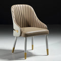 High Quality PU Leather Native Sponge High Back Chair Modern Restaurant Arm Dining Chair