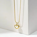 G2217 Wholesale Collar De Acero Inoxidable Dainty 18K Gold Plated Titanium Steel Clavicle Chain Heart Fashion Jewelry Necklaces