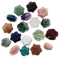 Hand Carving Natural Crystal Flowers Labradorite Strawberry Quartz clear Quartz Flowers for Decoration Gift
