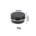 10g 10ml 36*18mm Round Empty Tin Can Black Tin Screw Lid Black Aluminum Jar Aluminum Cosmetic Tins