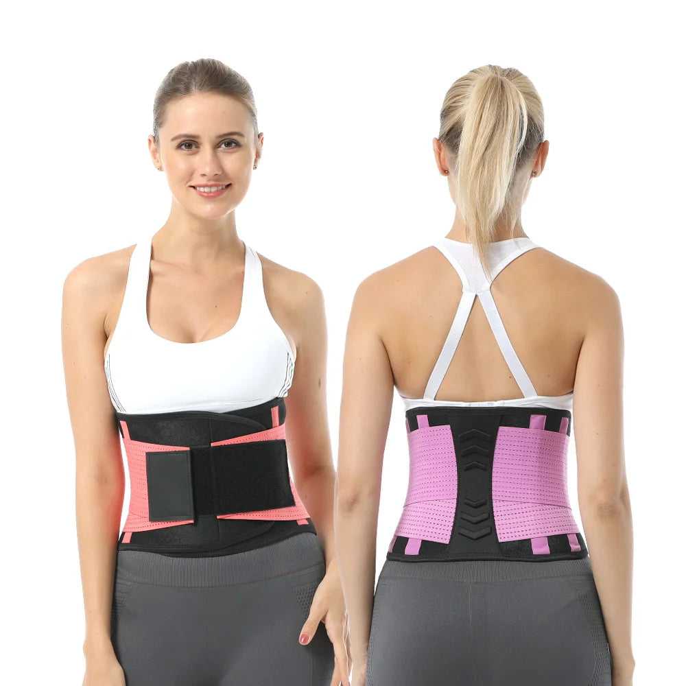 KSY Adjustable Waist Trimmer Belt Pain Relief Elastic Slimming Lumbar Trainer Brace