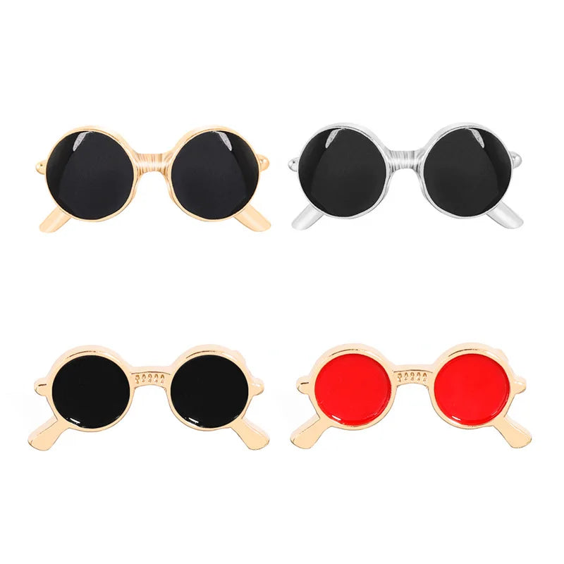 Fashion Alloy Enamel Oil Glasses Sunglasses Pins Brooches Men's Suit Dress Shirt Collar Clothing Simple Accessories Decoration