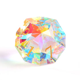 Factory Wholesale D6 D20 DND Dice Custom Gemstone Polyhedral Handmade Dice Set Multi-faceted Glass Crystal Dice for D&D RPG
