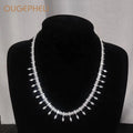 OUGEPHELI Wholesale Custom CZ Zircon Cubic Zirconia Gold Plated Brass Cadena Catena Fashion Jewelry Choker Necklace Chain