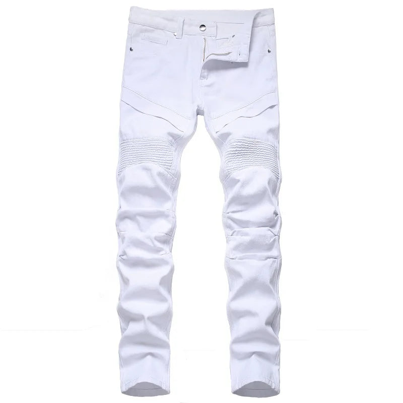Wholesale Men Jeans Hip Hop Cool Streetwear Patch Hole Ripped Skinny Jeans for Trousers Men Broken Destroy Men Jeans