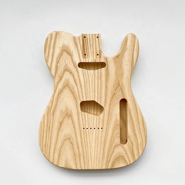 Ash Solid Unfinished Electric Guitar Body Replacement Barrel TL Guitar Body for Wholesale