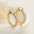 Contemporary  Laminated Gold Jewelry Plated Joyeria Brass  Hoop Wholesale Earrings Women