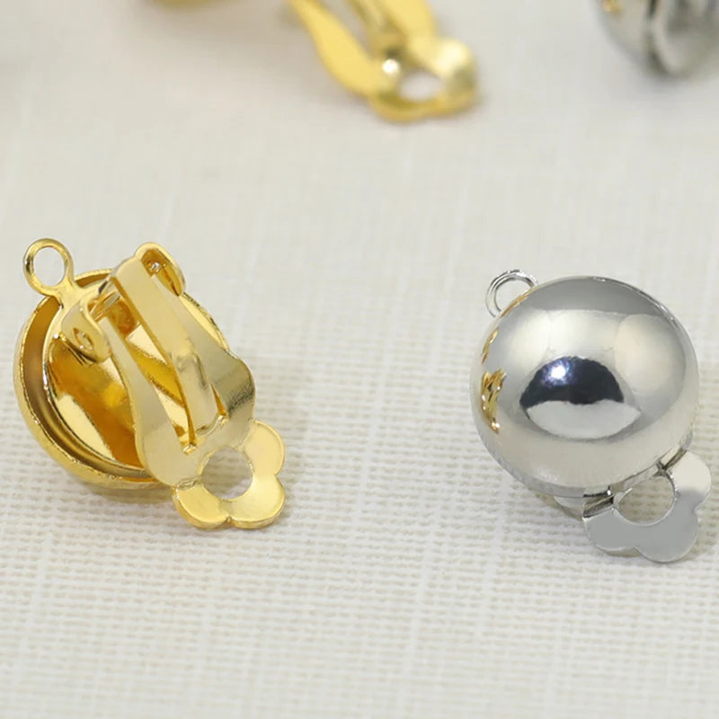 New Design Earring Findings Brass Earring Clip None Pierced Clip on Earrings for Diy Jewelry Making Supplied