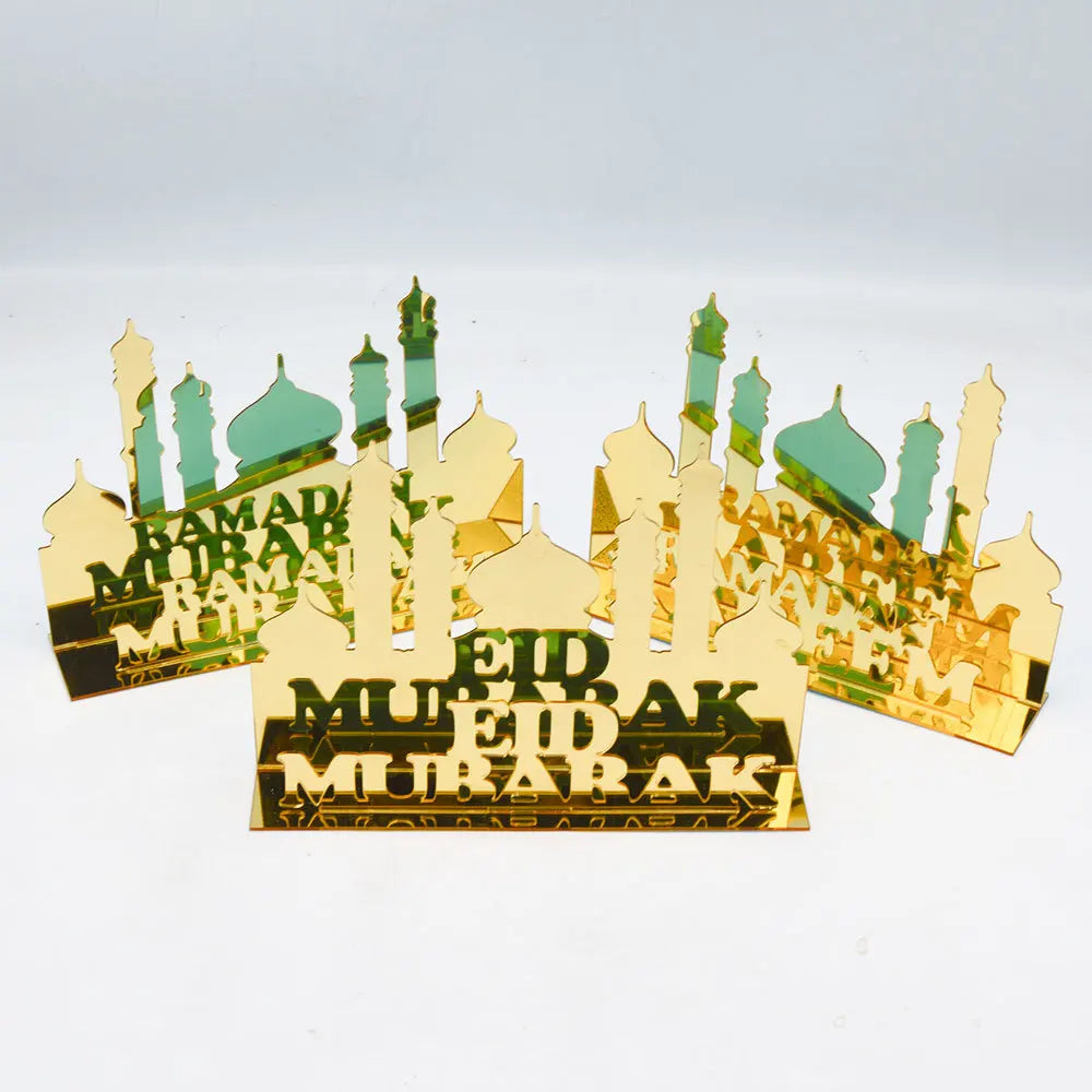 Eid Al-Fitr Ramadan Mubarak Muslim Decoration Pieces Guerbang Decoration Arab Table Set for Ramadan Supplies XJ0568
