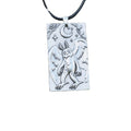 Gothic Style Starry Moon Night Mothman Pendant Necklace for Men and Women Punk Party Jewelry Gift
