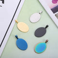 Custom Engraving Stainless Steel Blank Metal Dog Id Name Tags Necklace Oval Shape Dog Tags Pendant Jewelry Accessories